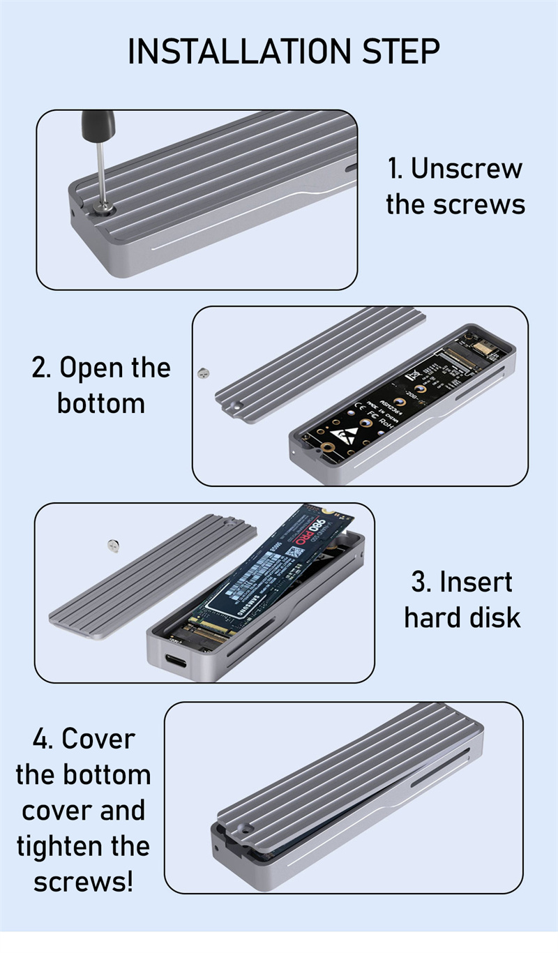 Gehaumluse-SATA-32-20Gbps-M2-NVME-SSD-Bakeey-Type-C-USB32-S20-S21-S22-fuumlr-externe-Festplattengeha-2006042-7